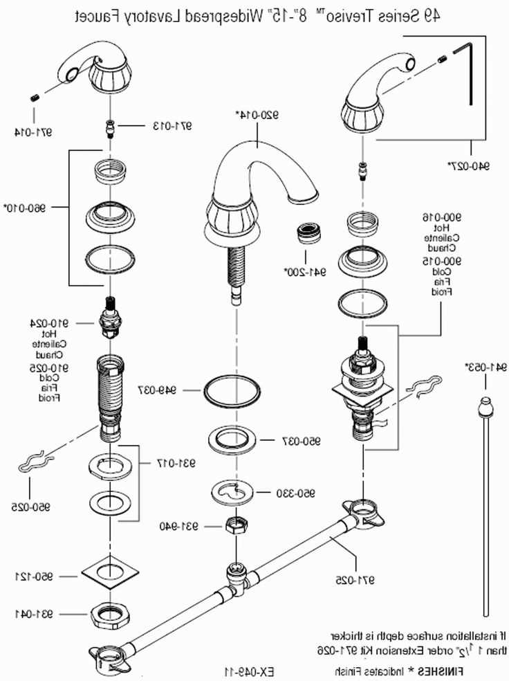 diagram shower faucet parts