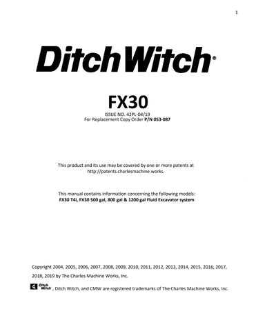 ditch witch 1010 parts diagram