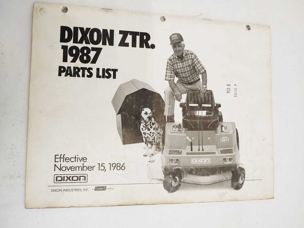 dixon mower parts diagram