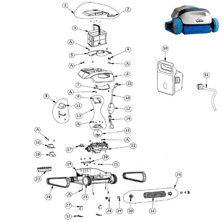 dolphin pool cleaner parts diagram