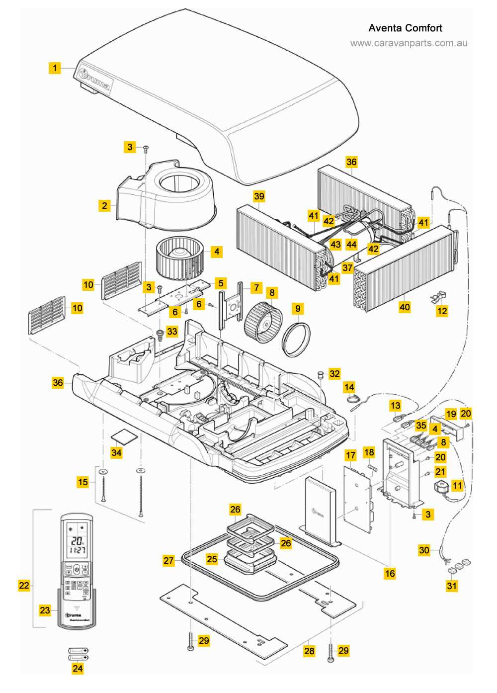 dometic ac parts diagram