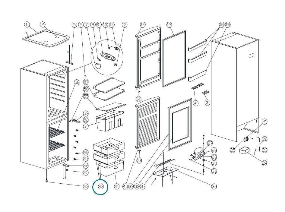 drawer parts diagram