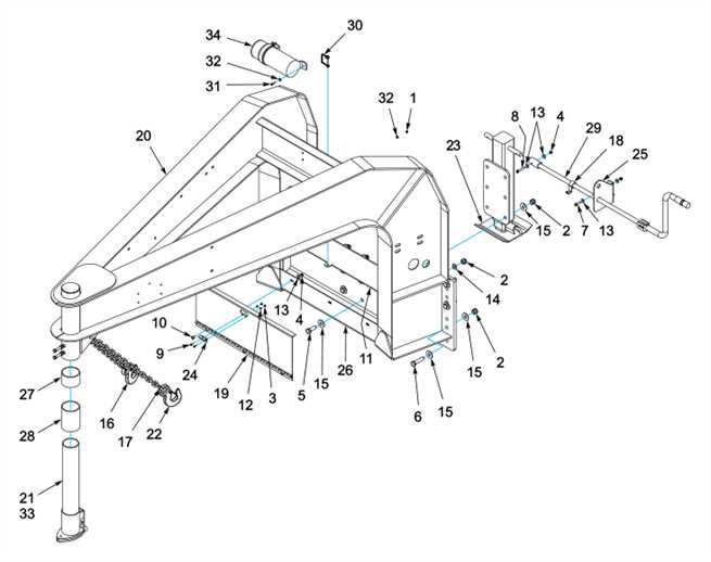 dump trailer parts diagram