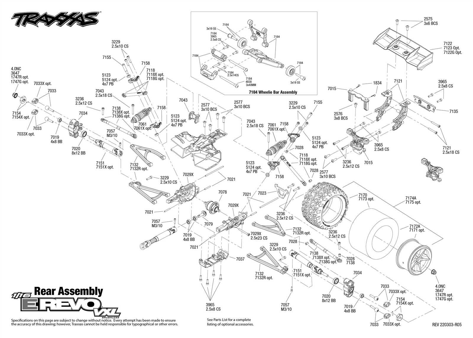 e revo vxl parts diagram