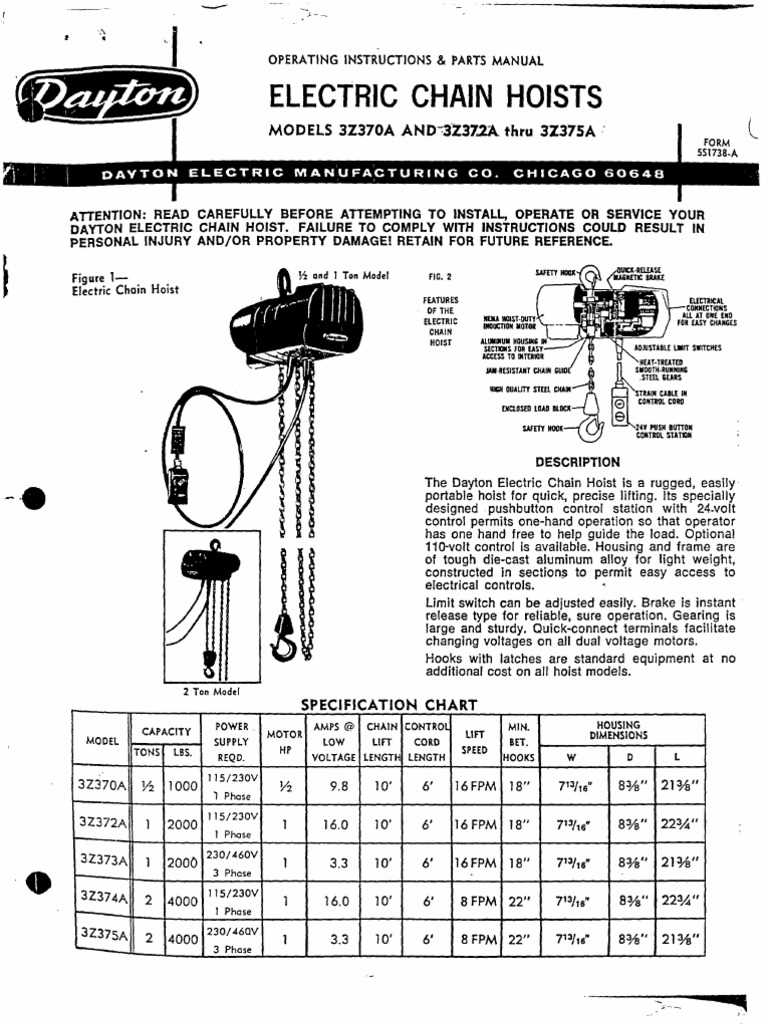 electric hoist parts diagram