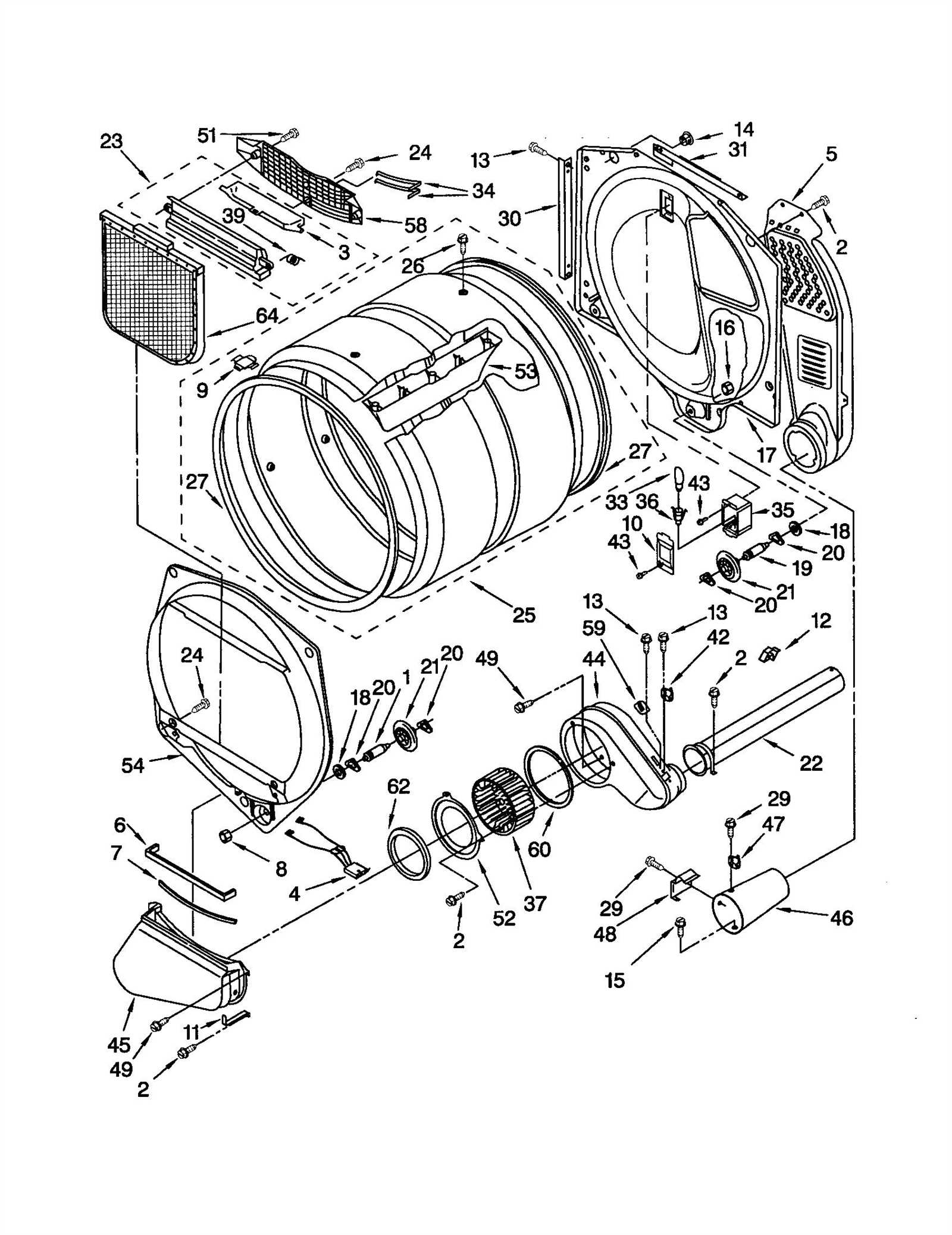 electric samsung dryer parts diagram