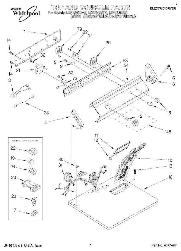 electric whirlpool dryer parts diagram