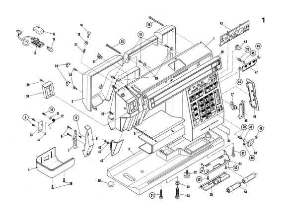 elna sewing machine parts diagram