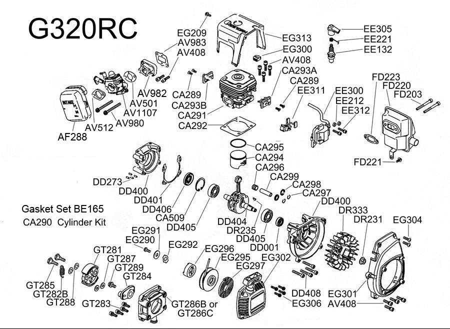 engine diagram with parts