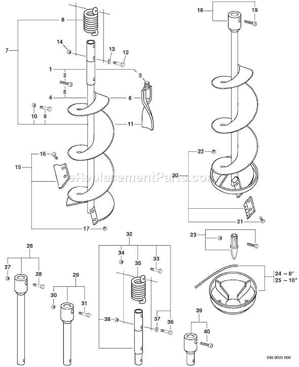 eskimo ice auger parts diagram