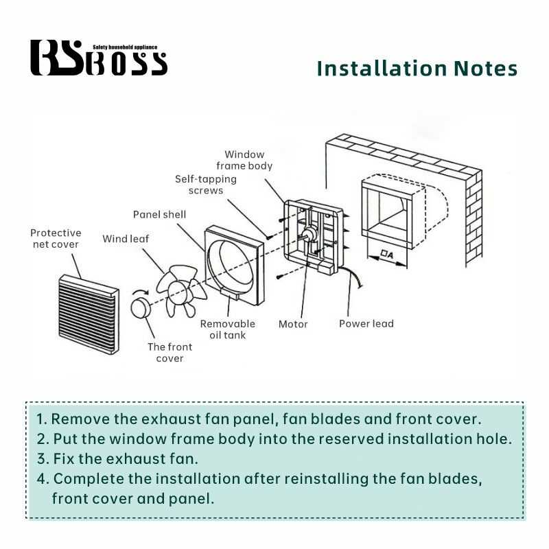 exhaust fan parts diagram