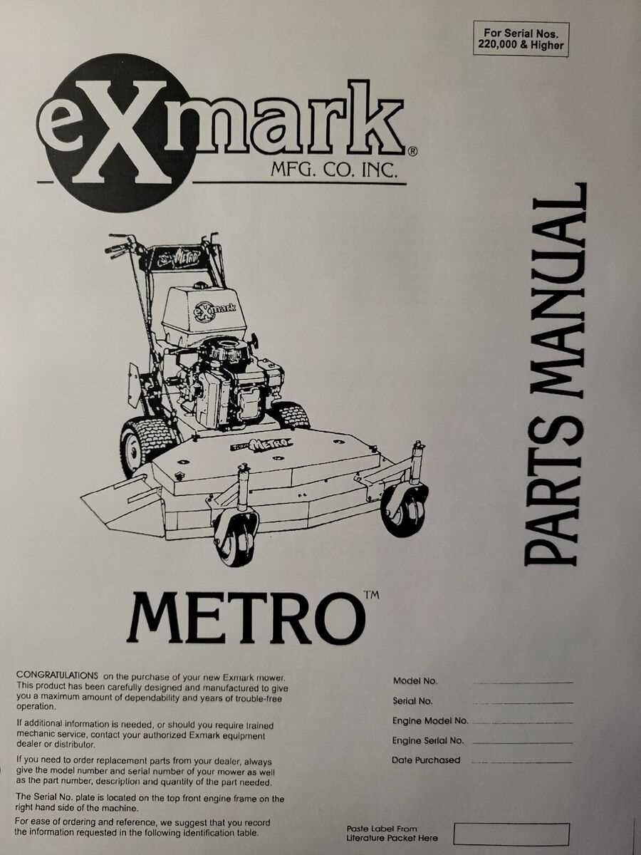 exmark 30 parts diagram