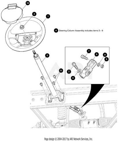 ezgo steering parts diagram