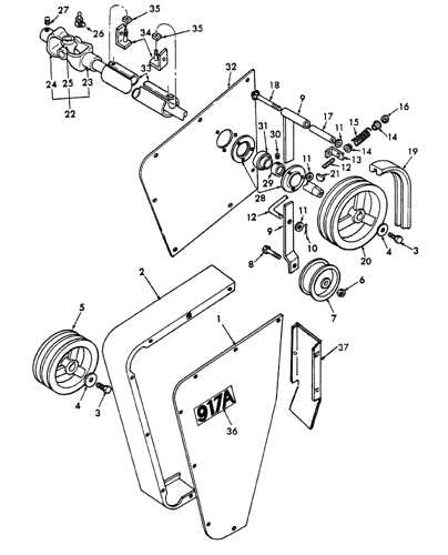 flail mower parts diagram