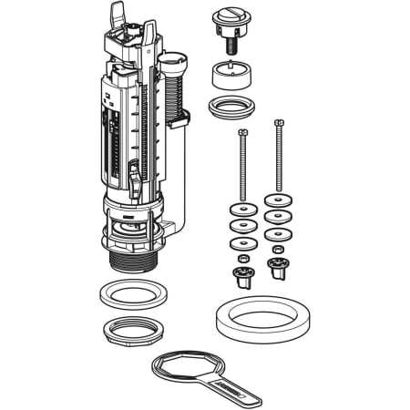 flush valve parts diagram