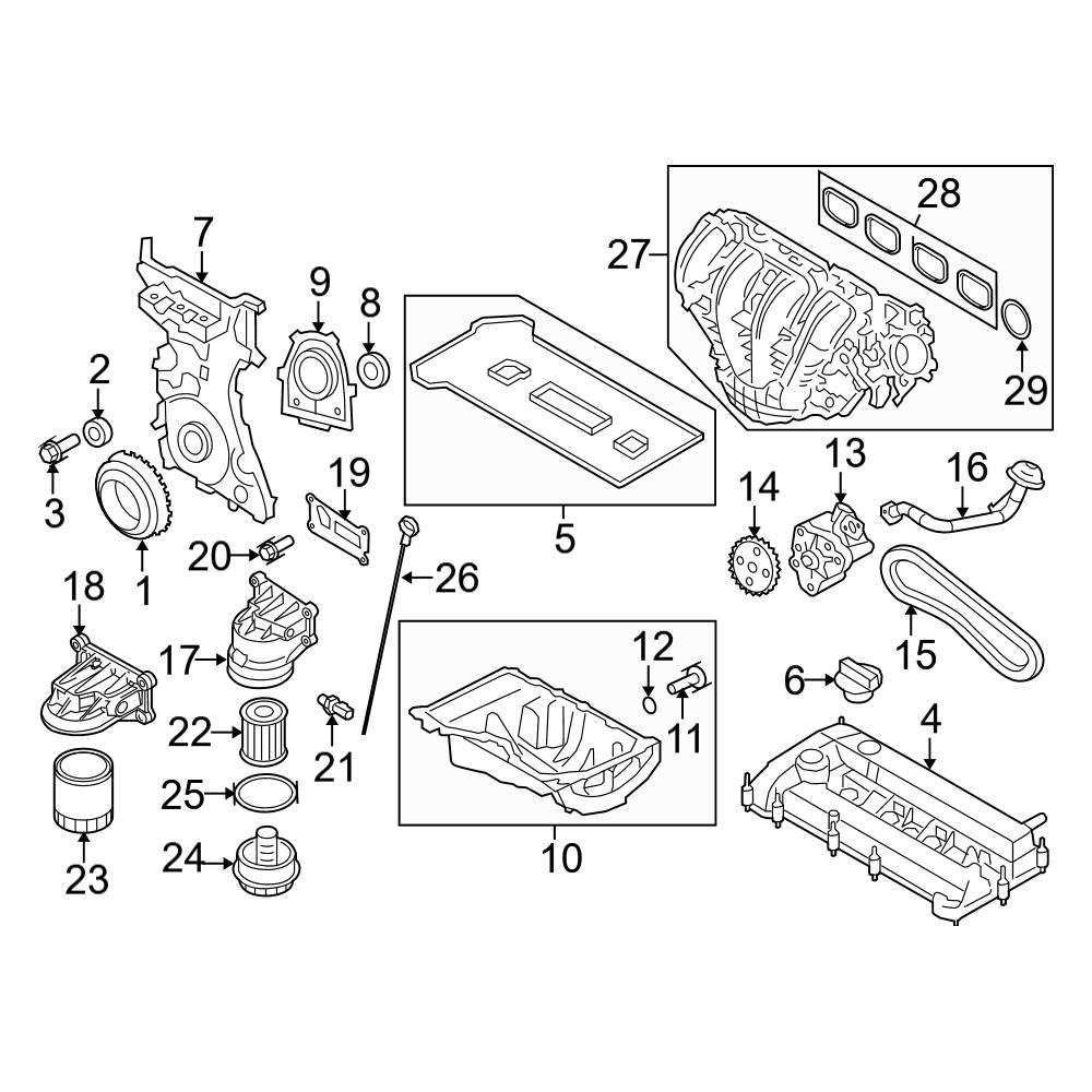 ford engine parts diagram