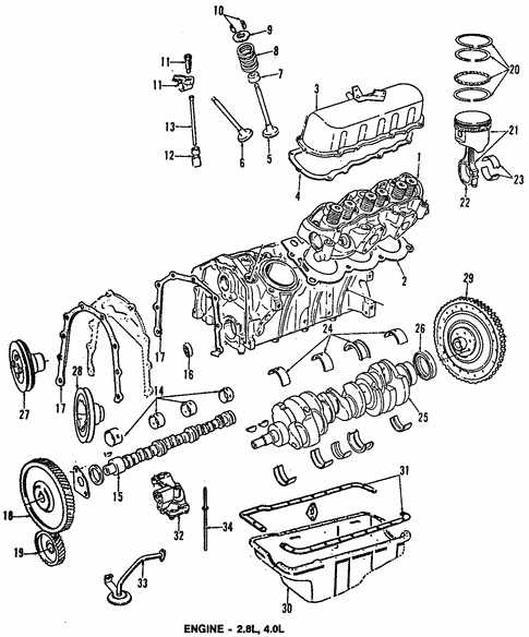 ford engine parts diagram