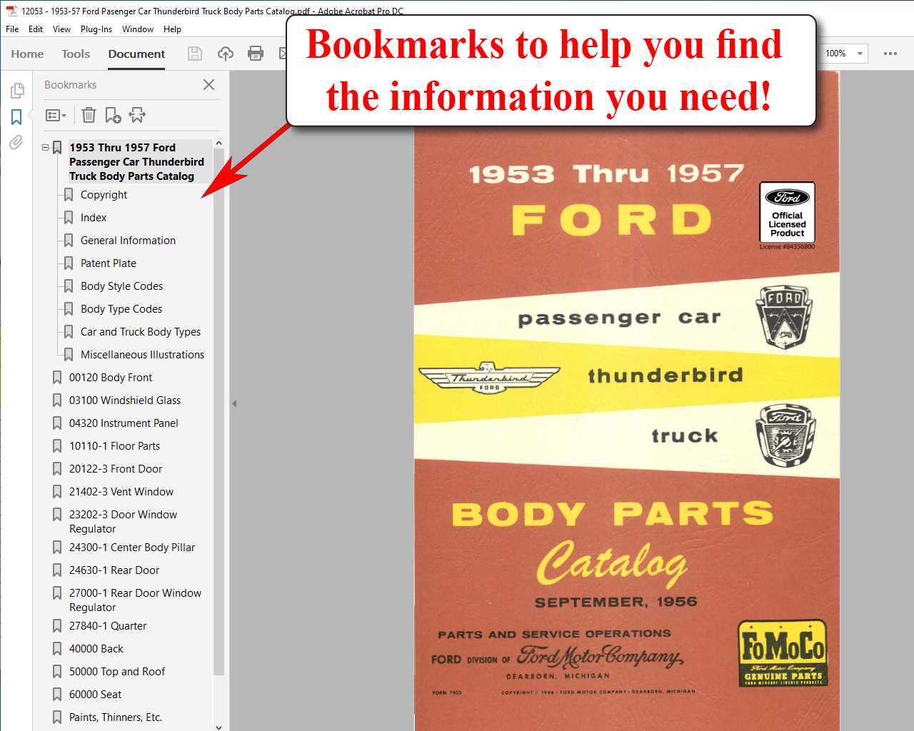 ford f 150 body parts diagram