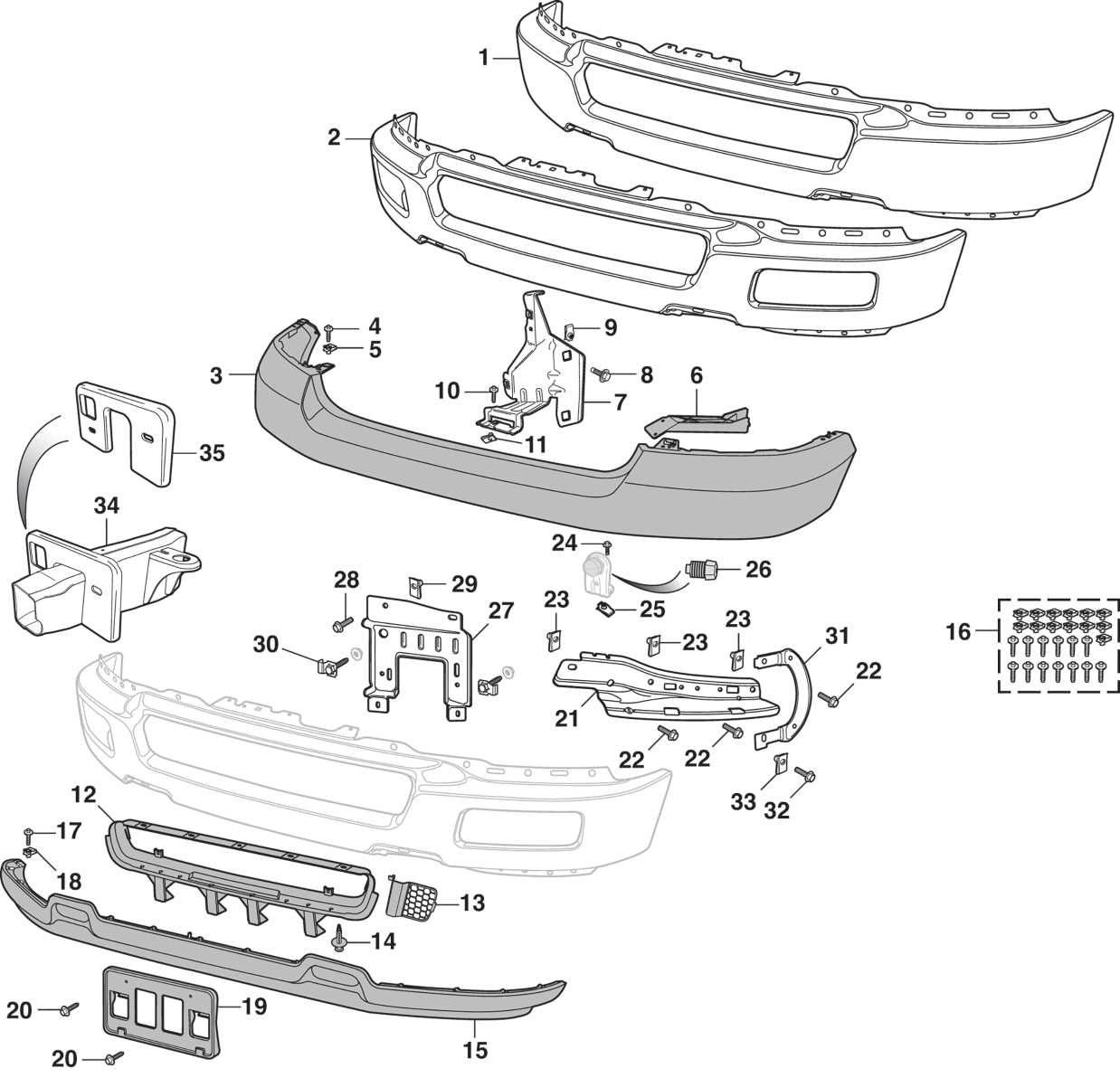 ford f150 front end body parts diagram