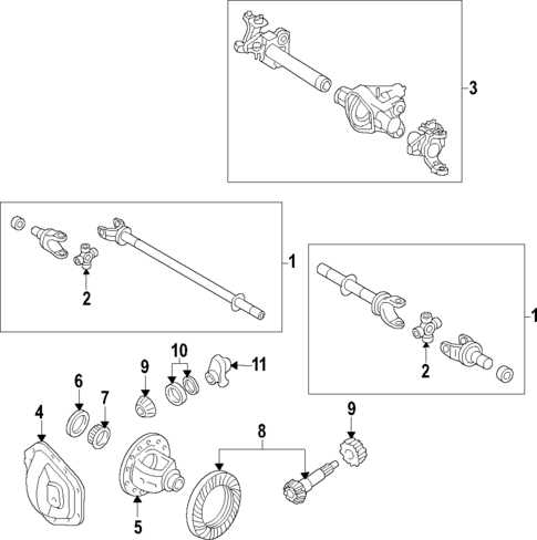 ford f350 front axle parts diagram