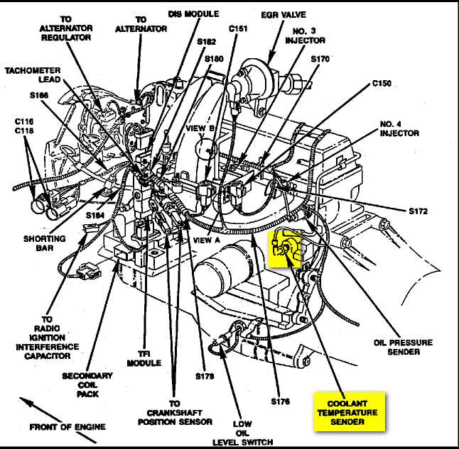 ford ranger engine parts diagram