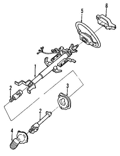 ford steering column parts diagram