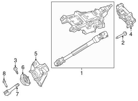 ford steering column parts diagram