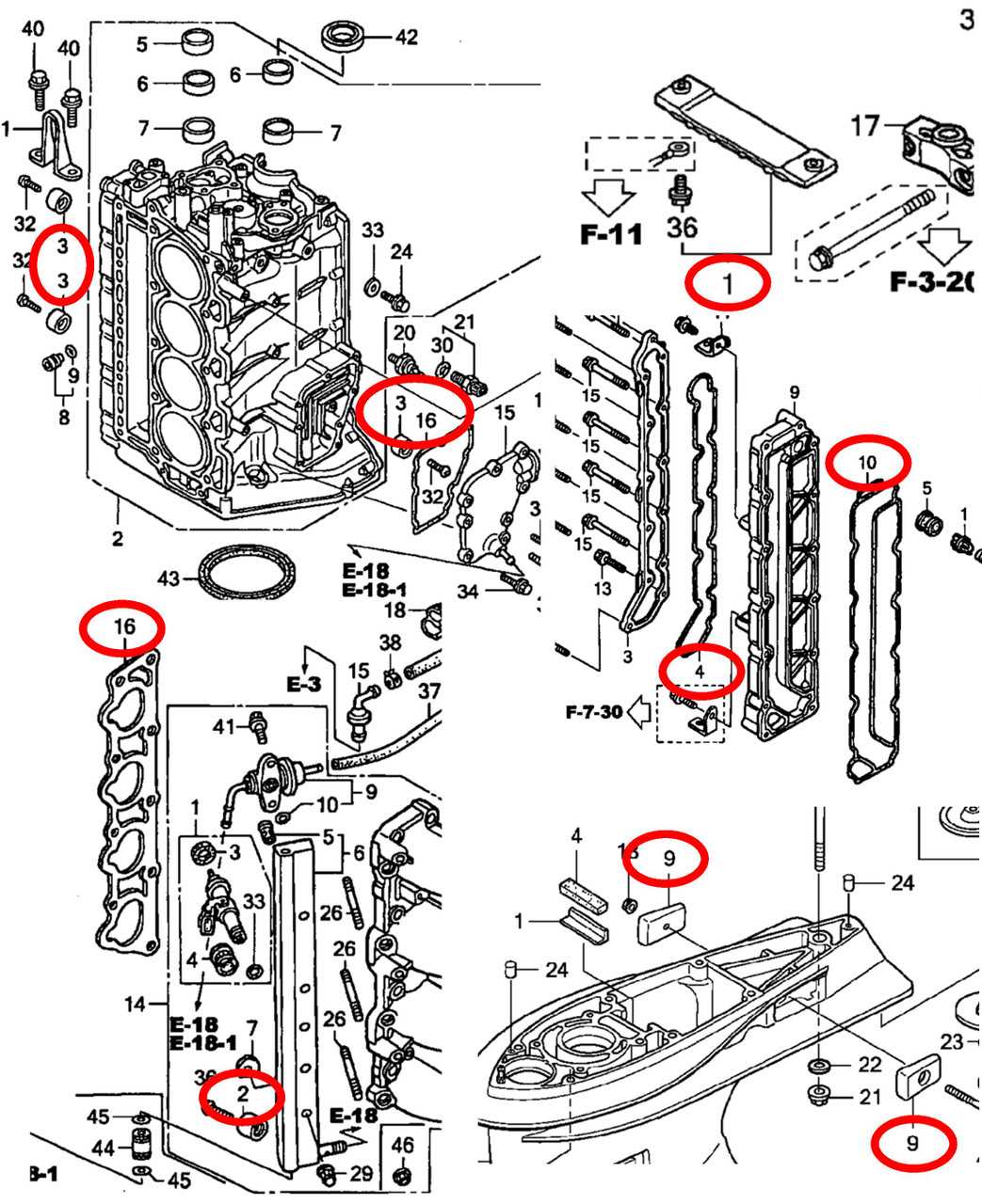 four stroke outboard honda outboard parts diagram