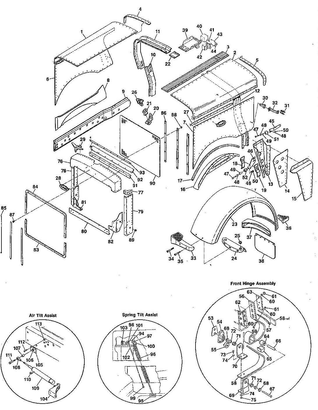 freightliner fld 120 parts diagram