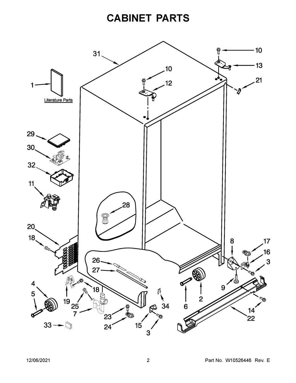 fridge parts diagram