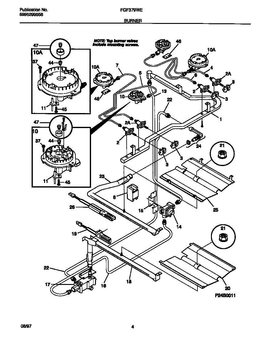 frigidaire cooktop parts diagram