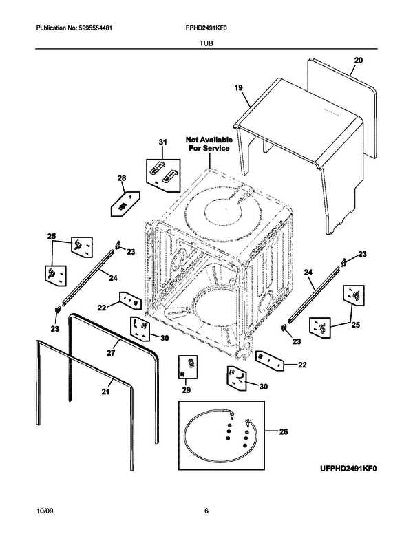 frigidaire dishwasher parts diagram