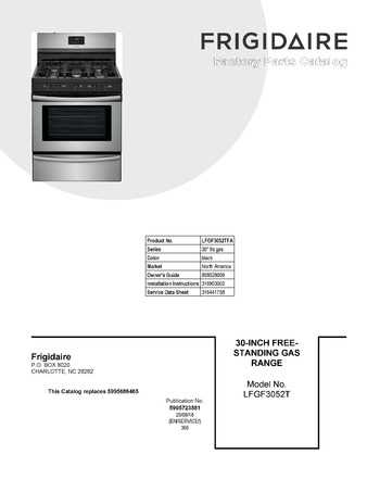 frigidaire electric stove parts diagram