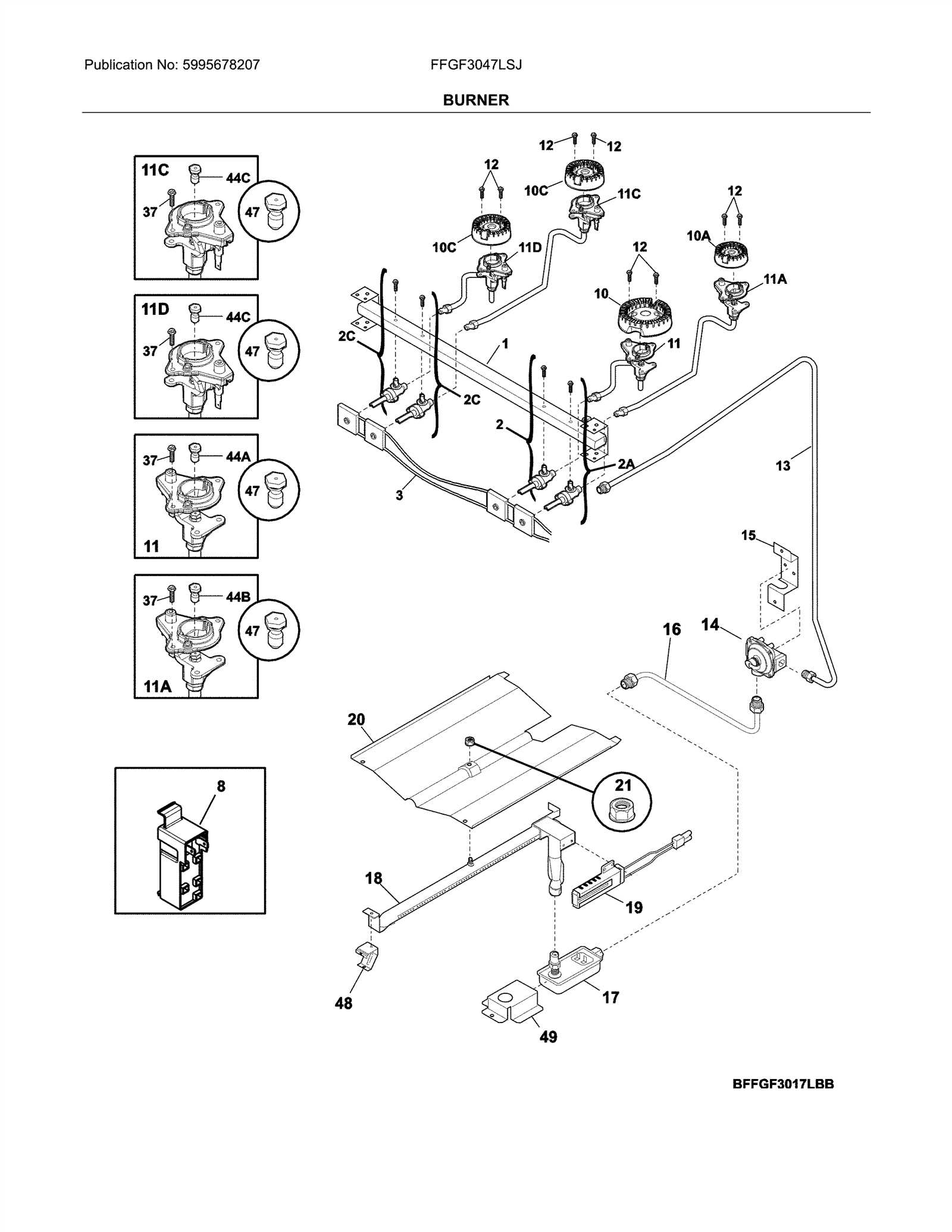 frigidaire oven parts diagram