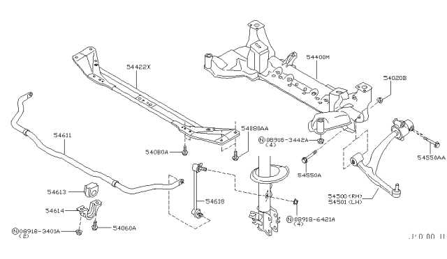 front end parts diagram