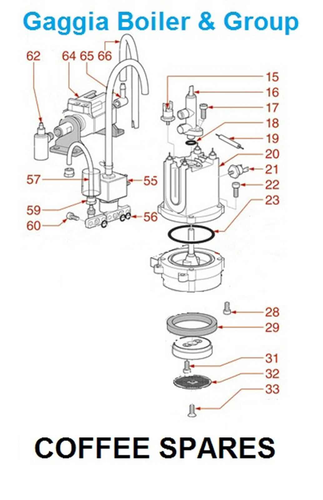 gaggia classic 2015 parts diagram