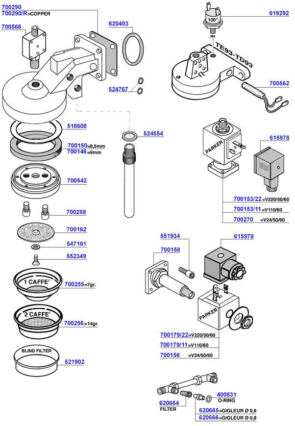 gaggia classic pro parts diagram