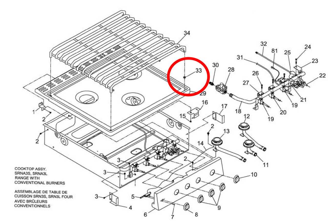 gas stove parts diagram