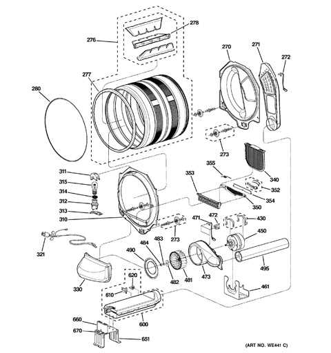 ge dryer parts diagram