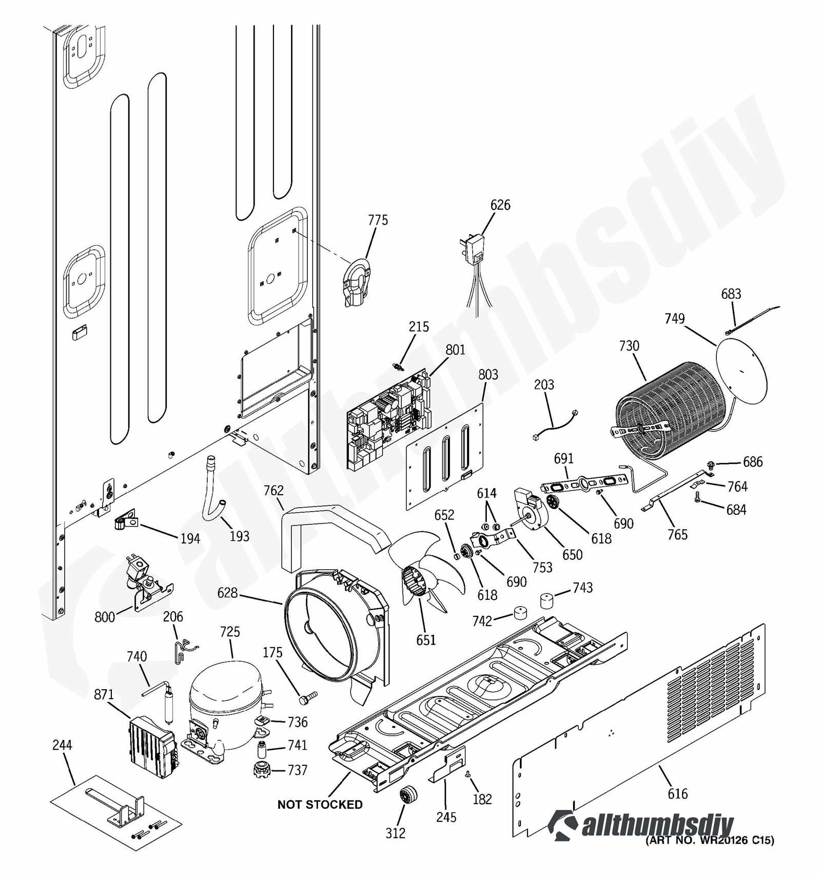 ge ice maker parts diagram