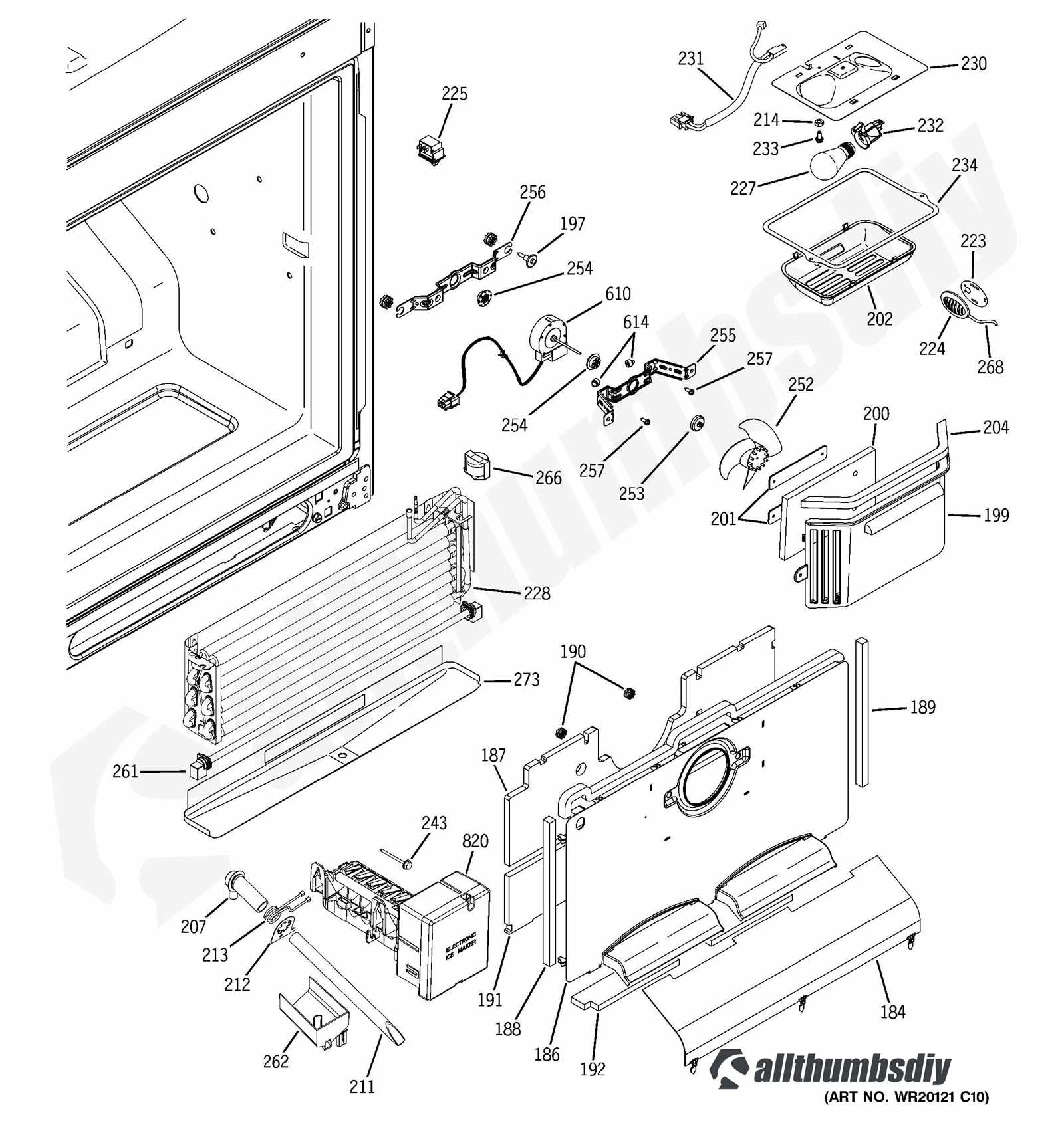 ge refrigerator parts diagram