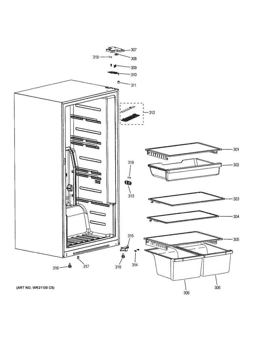 ge refrigerator parts diagram