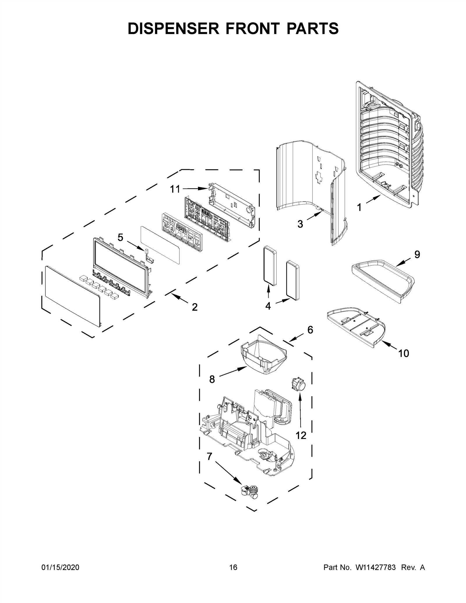 ge side by side refrigerator parts diagram