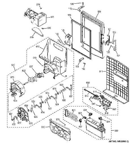 ge side by side refrigerator parts diagram