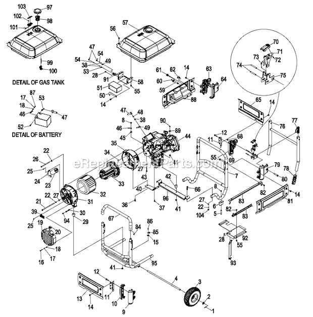 generac xp8000e parts diagram