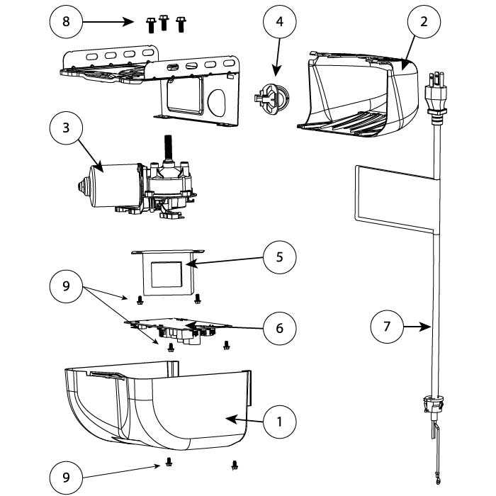 genie garage door opener parts diagram