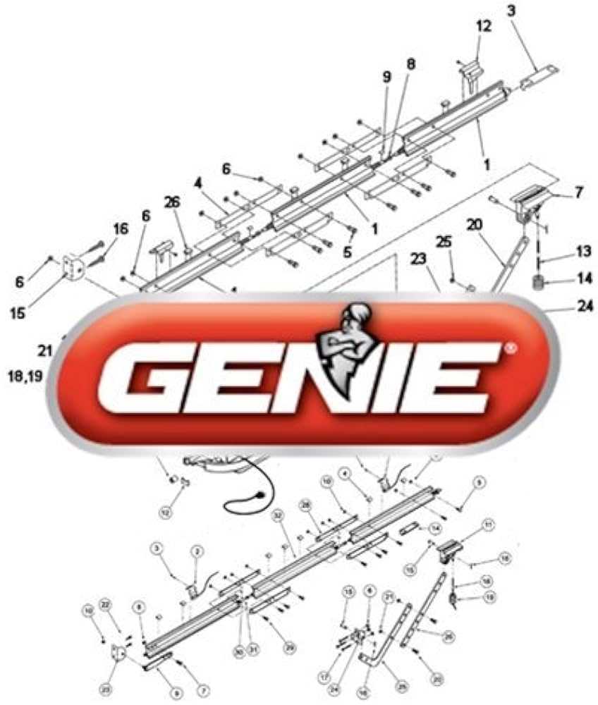 genie garage door opener parts diagram