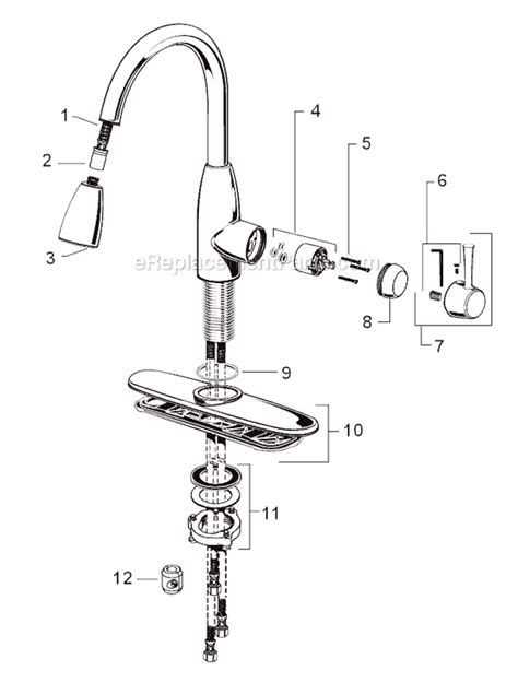 glacier bay faucet parts diagram