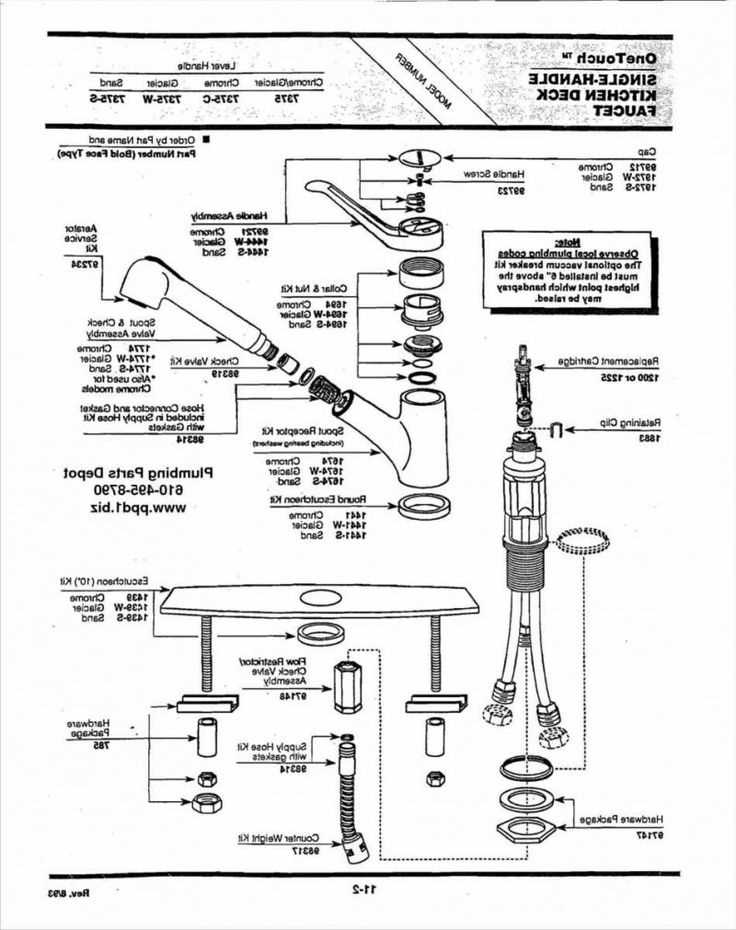 glacier bay kitchen faucet parts diagram