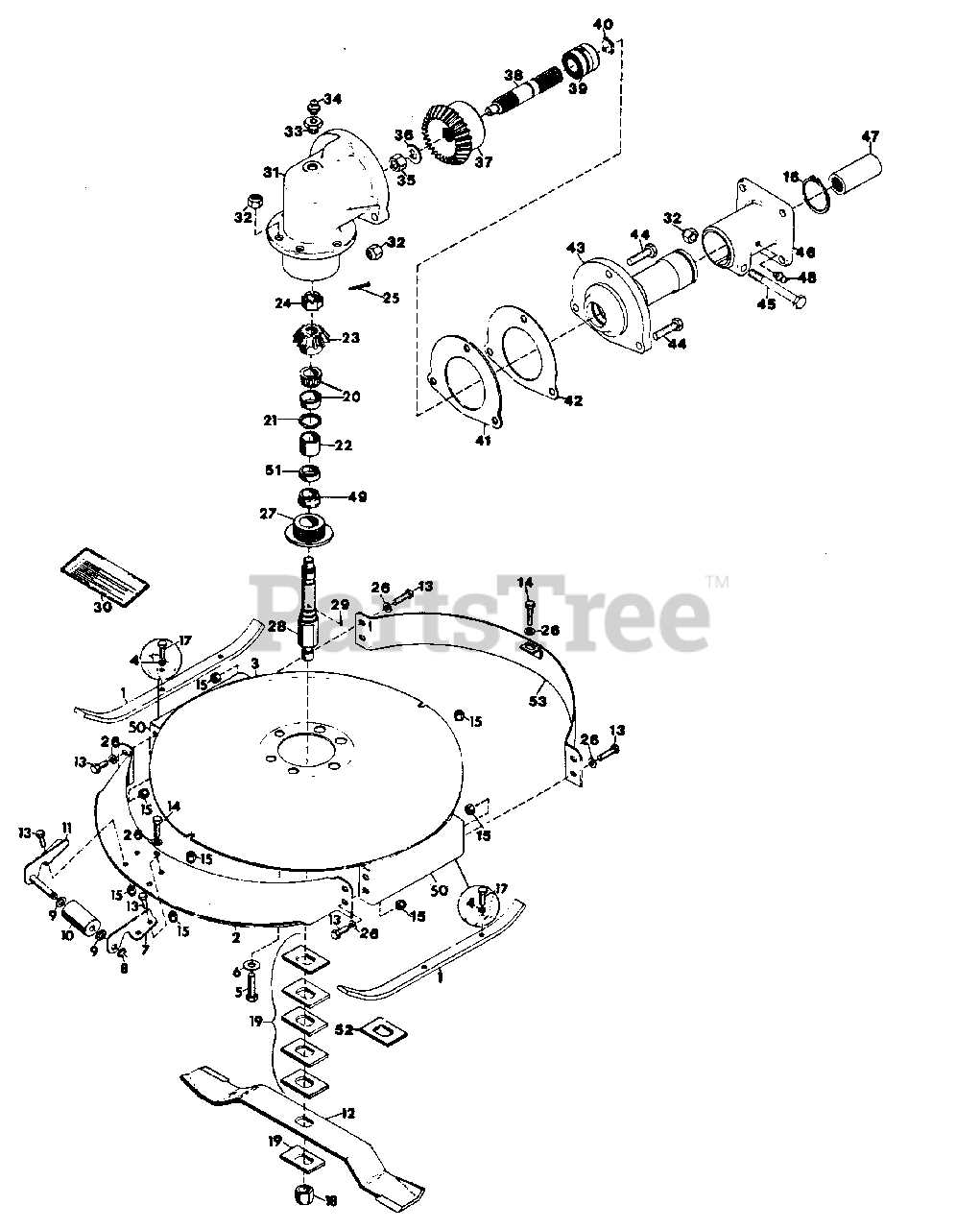 gravely mower deck parts diagram